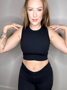 Black Crossover Active Top