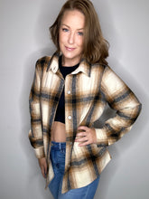 Load image into Gallery viewer, Camel Plaid Shacket