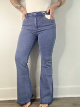 Load image into Gallery viewer, Blackberry Acid Wash Frayed Bootcut Jeans