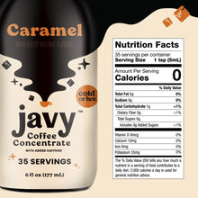 Load image into Gallery viewer, Javy Caramel Cold Brew Coffee Concentrate