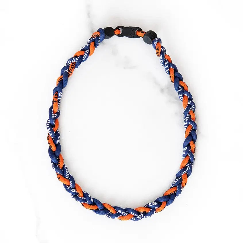 Navy & Orange Sports Necklace