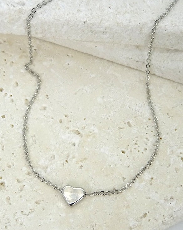 Silver Classic Mini Heart Necklace