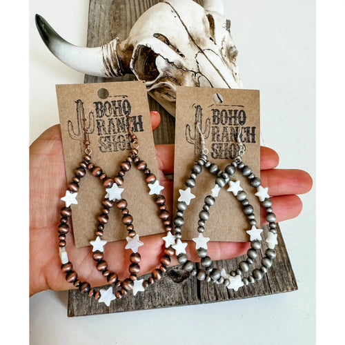 Navajo Teardrop Star Earrings