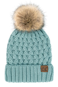 CC Knit Beanie with Pom
