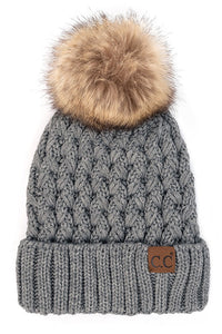 CC Knit Beanie with Pom