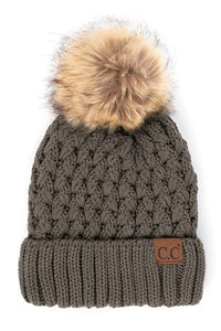 CC Knit Beanie with Pom