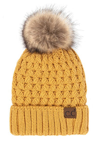 CC Knit Beanie with Pom