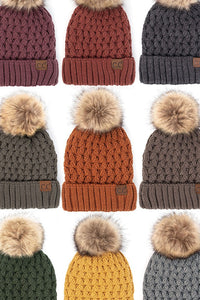 CC Knit Beanie with Pom
