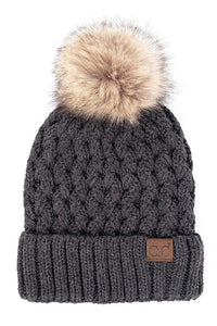 CC Knit Beanie with Pom