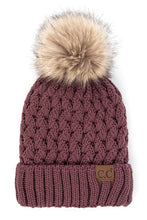 Load image into Gallery viewer, CC Knit Beanie with Pom