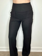 Load image into Gallery viewer, Black High Waist Straight Leg Pants