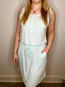 Baby Blue Henley Tank Dress