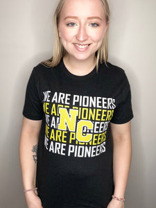 We Are Pioneers Heather Black Short Sleeve
