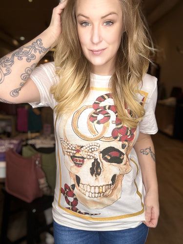 LUXE Graphic Tee in White