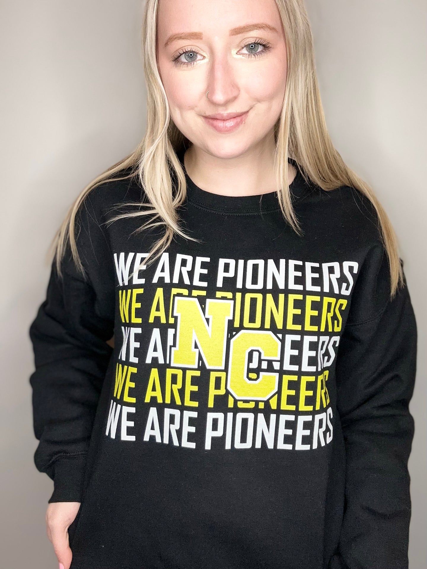 We Are Pioneers Black Crewneck Sweatshirt