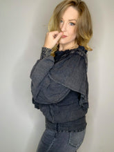 Load image into Gallery viewer, Vintage Black Ruffle Top
