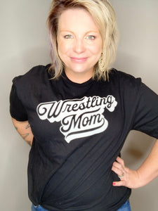 Wrestling Mom Black Tee