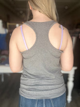 Load image into Gallery viewer, Heather Black Racerback Active Tank