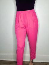 Load image into Gallery viewer, Fuchsia Pleated Waist Pants