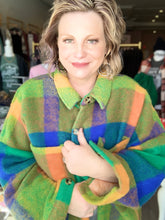 Load image into Gallery viewer, Curvy Green Multi Plaid Shacket
