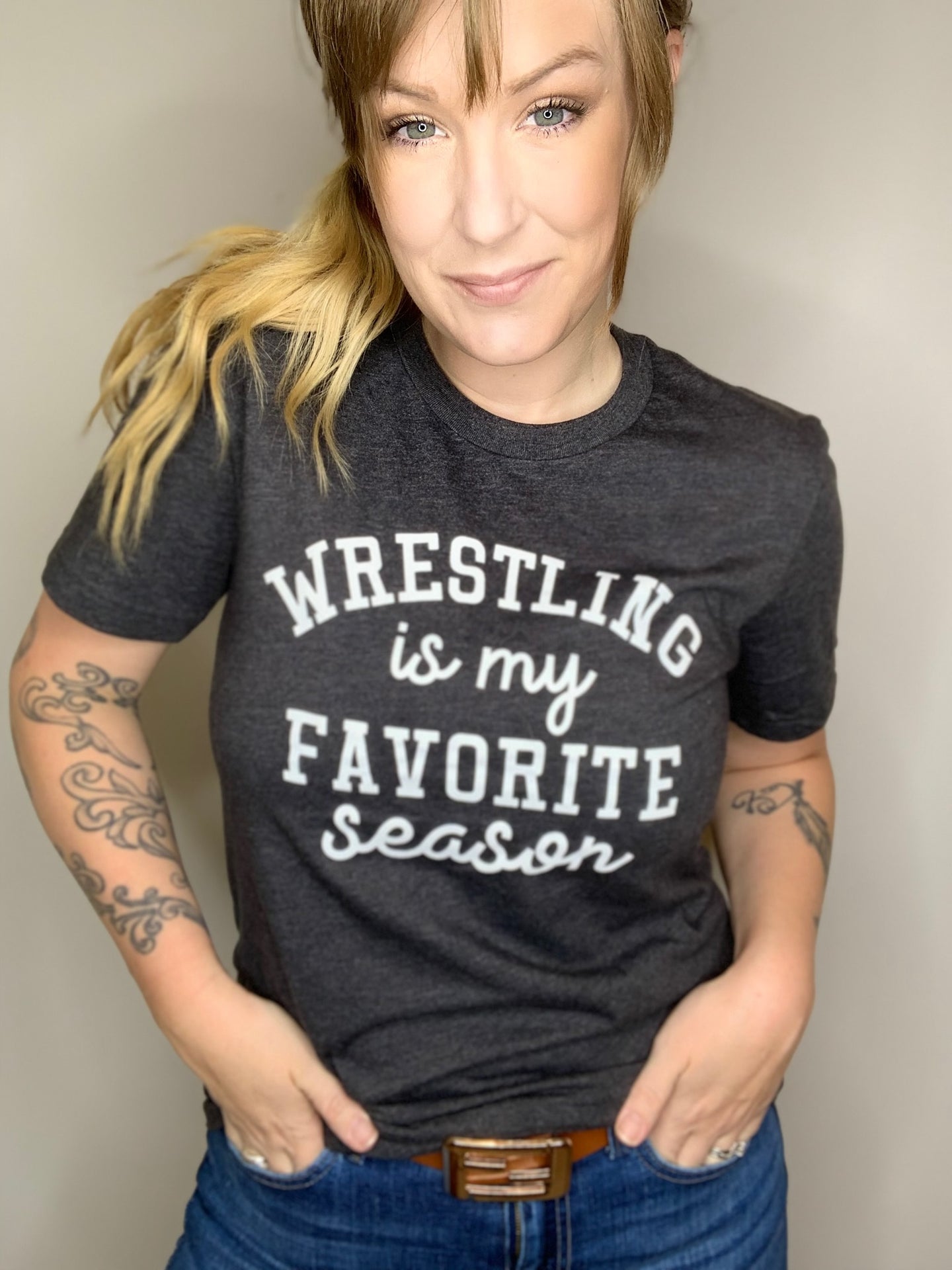 Wrestling Is My Favorite Season in Grey