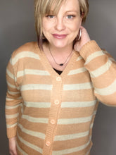 Load image into Gallery viewer, Lt. Coral &amp; Cream Striped Cardigan