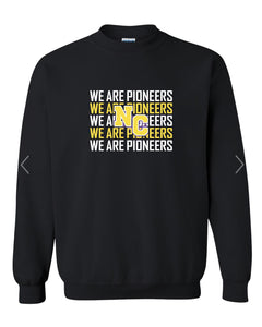 We Are Pioneers Black Crewneck Sweatshirt