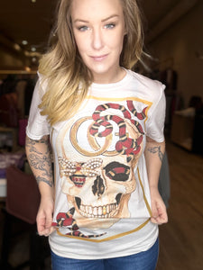 LUXE Graphic Tee in White