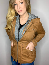 Load image into Gallery viewer, Tan Hooded Lightweight Jacket
