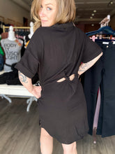 Load image into Gallery viewer, Black Back Cutout Mini Dress