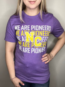 We Are Pioneers Heather Purple Short Sleeve