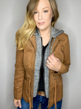 Load image into Gallery viewer, Tan Hooded Lightweight Jacket