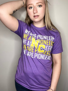 We Are Pioneers Heather Purple Short Sleeve
