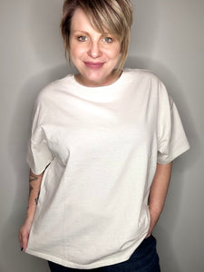 Gray Oversized Drop Shoulder Tee