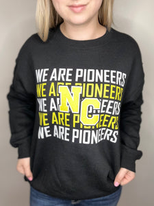 We Are Pioneers Black Crewneck Sweatshirt