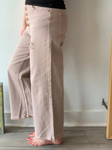 Lt Mauve Cropped Pants - Size M