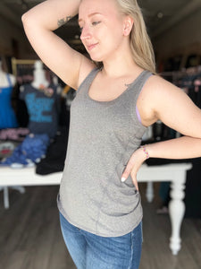 Heather Black Racerback Active Tank