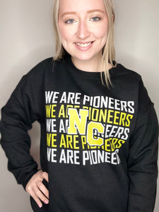 We Are Pioneers Black Crewneck Sweatshirt