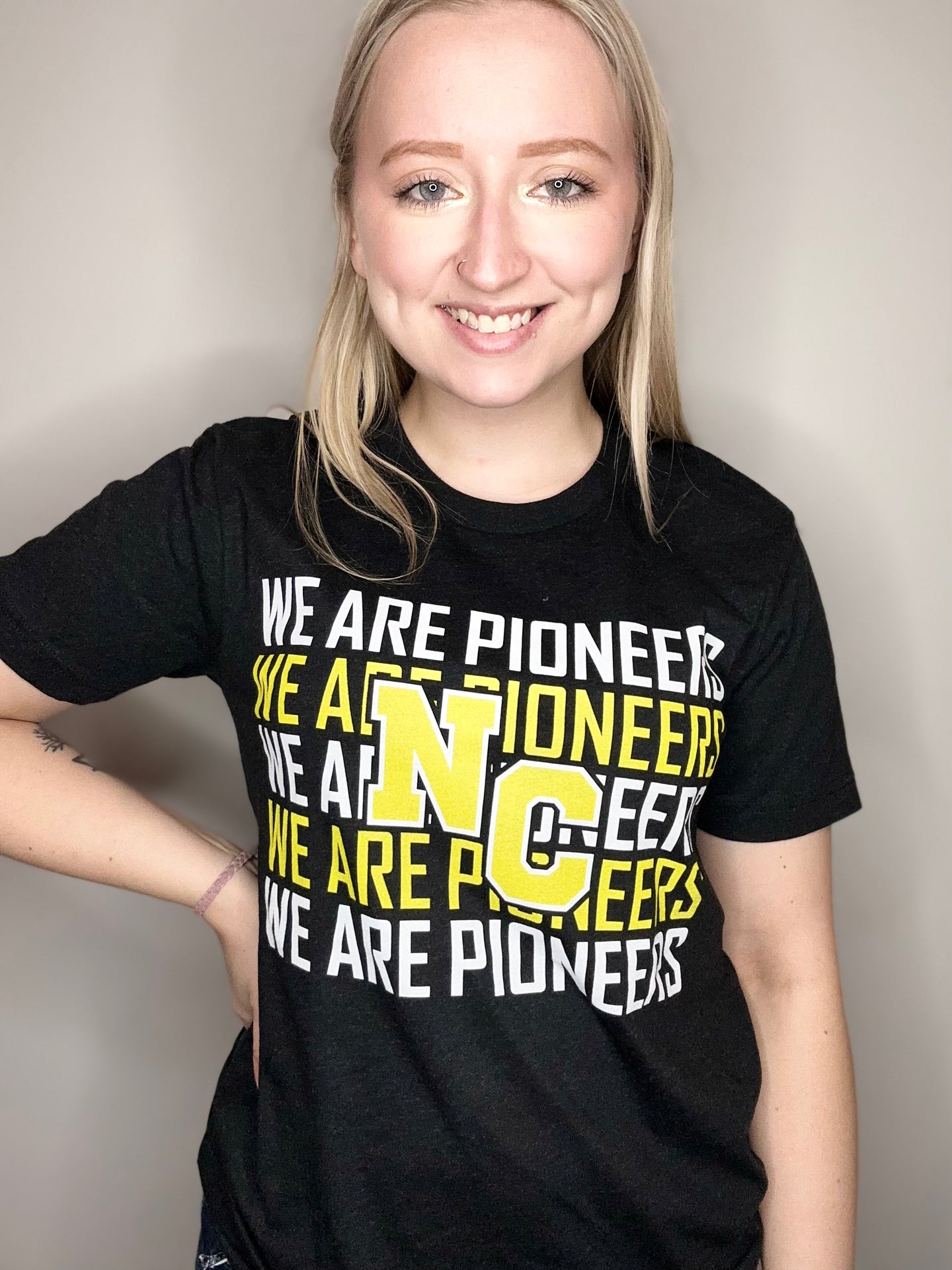 We Are Pioneers Heather Black Short Sleeve